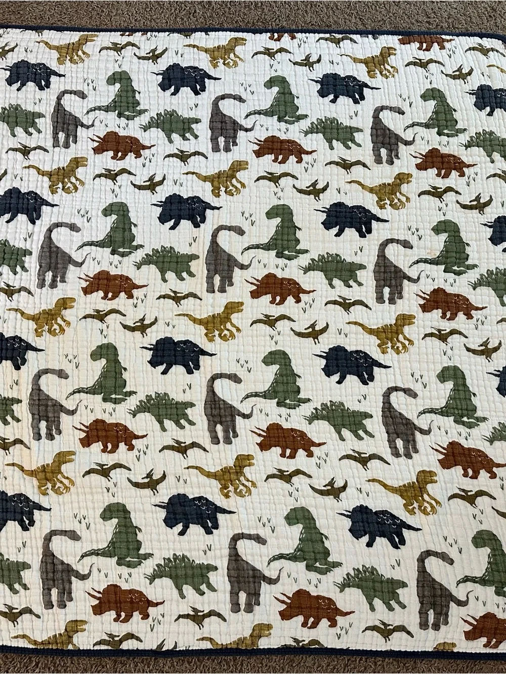 Little unicorn muslin quilt dinosaur